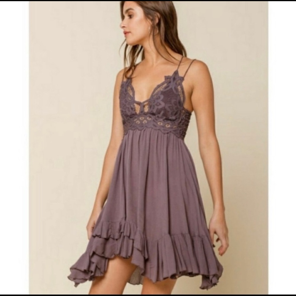 NEW! Free People Charcoal Adella dress!